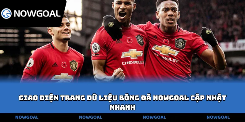 Giao diện trang dữ liệu bóng đá NOWGOAL cập nhật nhanh
